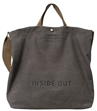 Bolso de mano de lona para mujer, bolso de trabajo informal cruzado con asa superior., Gris, Talla única
