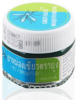 Taozoey Thai Balsam Grüne Kräutersalbe, 13g Thai Massage Balsam, Anti-Moskito Creme, Herbal Antipruritic, Schmerzen Balm für Giftige Insektenstiche, Schwindel, Krämpfe in Händen und Füßen