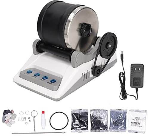 ANKROYU Professionelles 100 240 V Steinpoliermaschinen Kit Mit ABS Und Metallmaterialien, DIY Elektrospielzeug, Bietet Schleifmittel Zum Polieren von Edelsteinen Für Erwachsene Kinder(UR)
