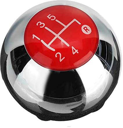 Für Fiat 500 2012-2018 Roter 5-Gang-Schaltknauf, Schaltgetriebe-Schaltknauf, manuell Schaltknaufkopf