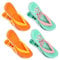 QKURT 4 Stück Strandhandtuchklammern, Strandstuhlklemmen, Badetuchklammern für Sonnenliegen, Groß, Tropisch, Slipper-förmiges Design