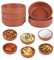 Uooker Lot de 6 bols en terre cuite, faits à la main, marron émaillé, pour la cuisson de délicieux desserts et repas pour tapas, sauces, gratins et autres dîners de fête