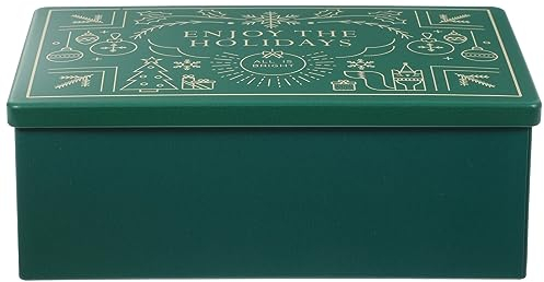 BESTonZON Weihnachtsdosen Keksdose Metall Weihnachten Geschenkdose Plätzchendose Gebäckdosen Geschenkbox Metalldose Leere Blechdosen mit Deckel Blech Dosen Retro Vorratsdose Vintage Behälter