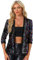 Allegra K Damen Pailettenjacke Glitzer Elegant Blazer Langarm Pailletten Party Club Offen Jacke Jacken Regenbogen XS