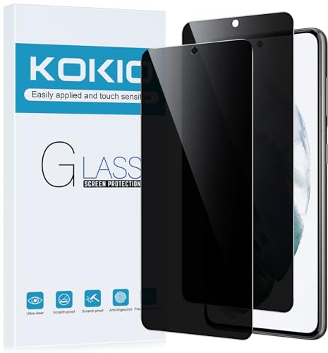 Kokio Verre Trempé pour Samsung Galaxy S21 5G Anti-Espion,Dureté 9H,Protecteur D'écran Anti-Peek Privacy,Film de Protection du Verre Anti-Rayures,2 Pièces