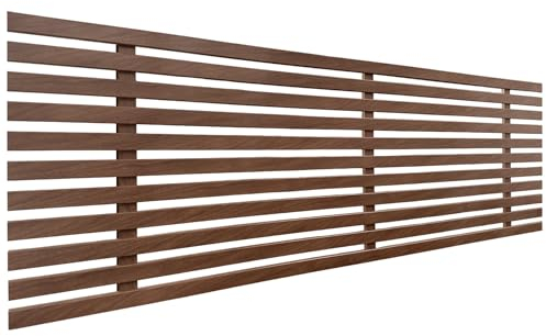 DHOME Recycled Holz Kopfteil MDF Japanischer Stil Paletten Bed Paletten Beschläge inklusive (145cm, Walnussholz)