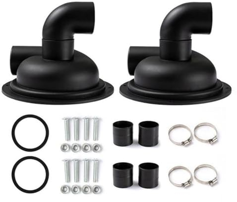 COJJ Vakuum-Staubabscheider, Zyklonabscheider, Deckel mit Ellenbogen, einfach zu installieren, Zyklonabdeckung, Staubsammler, langlebig, 2 Stück