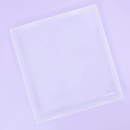 Craftelier Aufbewahrungsbox für Papiere, ideal für die Organisation von Scrapbooking- und Bastelmaterialien, Größe 31,50 x 32,51 x 2,79 cm, transparent
