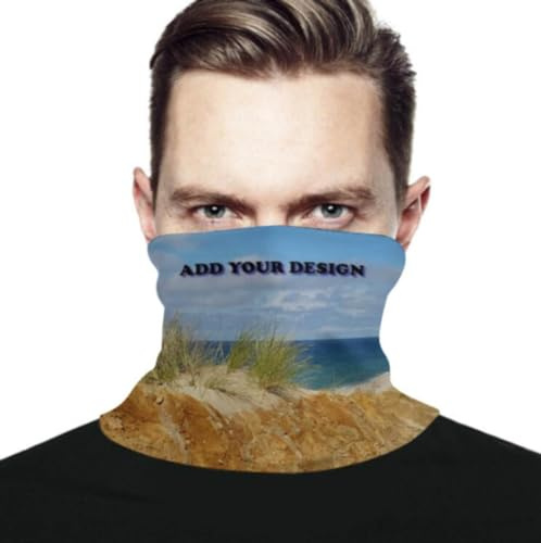 Personalisierte Halsmanschette – Personalisieren Sie Ihr Bild/Text – Sturmhaube Für Damen Und Herren, Multifunktions-Vollgesichtsschal, Kopfbedeckung, Bandana, Kopfwickel Für Sport, Wiederverwend