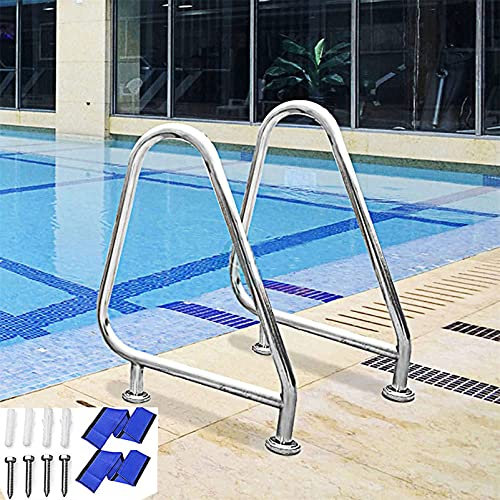 Barandilla para Piscina Barandilla para piscina Barandilla para piscina Escalera para piscina de 2 piezas, barandillas para piscinas enterradas, escalera para piscina en piscinas subterráneas, escale