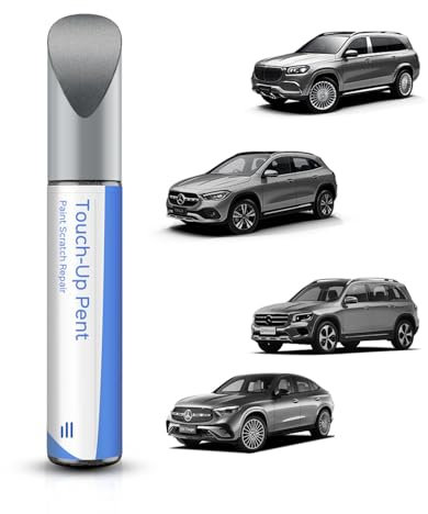 PARTS4EV 775/9775 Iridium Silver Metallic Peinture de retouche pour Mercedes-Benz A/B/C/E/G/S/M/R/CL/SL/GL/ML/CLK/CLS/GLA/GLB/GLC/GLK - Correspondance exacte - Réparation des rayures et des éclats