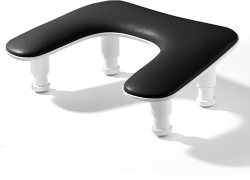 AMOYUN Adjustable Lifting Nail Arm Rest, U Shaped Arm Rest for Nails Sleepable Manicure Pillow Non-Slip Soft Microfiber Leather Manicure Hand Rest Nail Stand Technician Table for Nail Art Salon