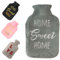LKH Hot Water Bottle with Velvet Cover UK & Pocket 2L Hot Water Bottle for Hot & Cold Compress Washable Super Soft Plush Cover Hand Warmer Neck Shoulder Pain Relief