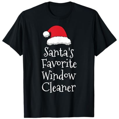 Santas Favorite Window cleaner - Christmas Funny Gift Pajama T-Shirt