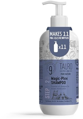 Tauro ProLine Pure Nature Magix Plex Shampoo Hunde und Katzen Sofortige Revitalisierung mit ätherischen Ölen für glänzende und gesunde Haut und Fell Ganz natürliches Pflegeprodukt