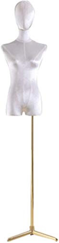 FHPEWXDG Weibliche Schaufensterpuppe, Torso, Körper, Kopf, Schneiderpuppe, Schaufensterpuppe, Rahmen für Hochzeitskleider, verstellbare Grundhöhe