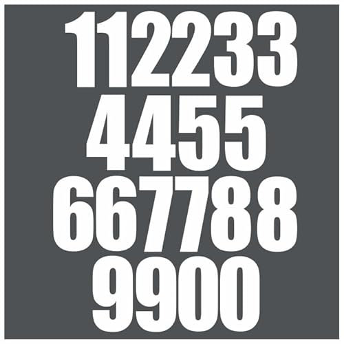 x20 4inch White House Numbers Bin Stickers Wheelie Bin Dustbin Graphics DIY Peel & Stick Perfect for Go Kart & Other Home Projects. Childrens Gift Idea from LaoGraphics® (Numbers)