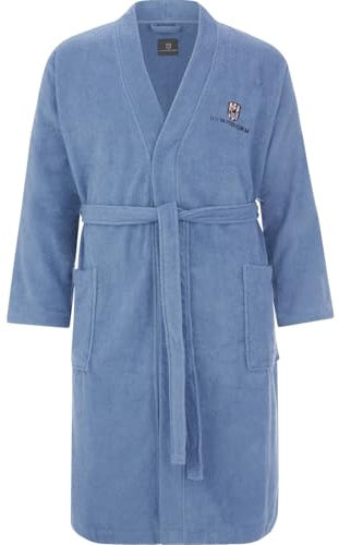 Jan Vanderstorm Herren Bademantel Janning blau, 4XL (XXXXL) - 68/70