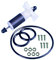 Kit de réparation de pompe à eau pour spa Lay Z pour pompe à eau chaude #P4071, 58113, E02 pour lave-glace Coleman Impeller en acier inoxydable et 3 joints et vis Tige en acier inoxydable
