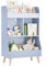 MAMIZO Kinderregal 94×62×34cm, Bücherregal Kinder, Spielzeugregal Kinderregal, Kinderzimmerregal, Spielzeug Aufbewahrung, Bücherregal, Kinderbücherregal,2 Ablagefächern,3 offenen Fächern,Blau