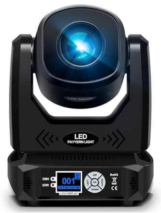 SHEHDS 100 W bewegliche Scheinwerfer, Strahl-Effekt, 16 Grad, 7 dynamische und 6 statische Gobos, 8 Farben, Strahler, 6-Facet-Prisma DMX512 mit RDM und linearem Fokus, DJ-Bühnenlichter