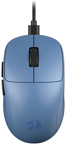 Redragon M817 Wired Gaming Mouse, 24000 DPI Optical Mice with 5 Programmable Buttons & Ergonomic Design, 37G Ultra Lightweight, Software Supports DIY Keybinds, Blue | Stable Lag-Free Connection, Ultra-Lightweight Precision Glide, Programmable Button, Vibing Backlight