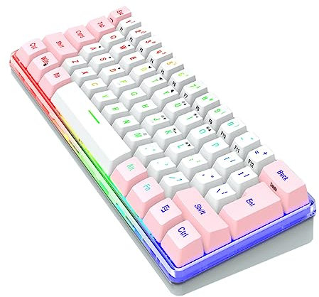 NUOBESTY Clavier de Jeu Compact RGB Clavier Mécanique pour Gaming Rétroéclairage pour Pc et Occasions Spéciales