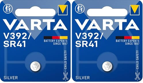 Varta 38509 SR41 (392) - batteria a bottone ossido d'argento-zinco 1 55 V (Confezione da 2)