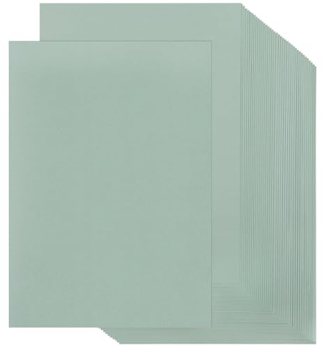 40 Blätter Sage Green Morandi Karton 250gsm/92LB Baupapier A4 Größe | PENPRIS Doppelseitiges Schweres Kartonpapier Für Diy-Kunst, Deko, Basteln, Scrapbooking, Weihnachtsschneiden PAP22SG40