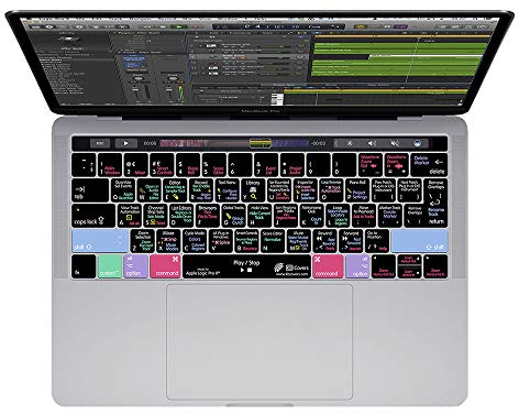 Keyboard Covers Logic Pro X QWERTY Tastatur-Abdeckung für MacBook Pro mit Touch Bar (Late 2016)