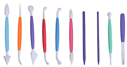 Ton Skulpturen, ULTNICE 10pcs Kunststoff Keramik ToolsTöpferei Werkzeug Ton Skulptur Carving für Formgebung Sculpting (Farbe zufällige)