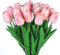 Veryhome Künstliche Blumen Gefälschte Blume Tulpe Latex Material Real Touch für Hochzeitszimmer Home Hotel Party Dekoration und DIY Decor （ Rosa - 10Stück ）