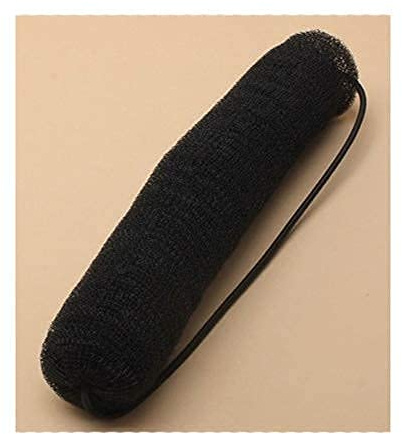 Hair Bun Bump Up Hollywood Style Sponge Roll On Elastic Styling Hair Girls Women Accessories Twist Vintage Headbands (Black)