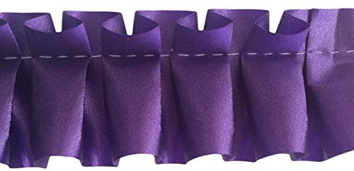 Easy Pleat Ribbon 10 Metre Length Pre Pleated for Funeral Tributes & Oasis Shapes (Violet)