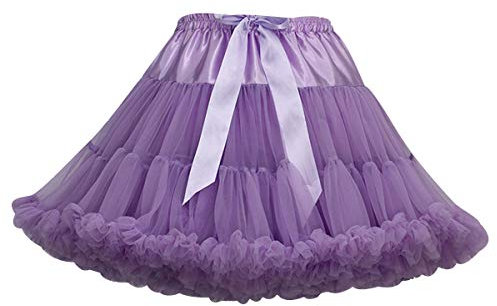 Pengniao Falda Tutu Mujer Tutú Faldas de Tul Cortas Falda Tul Disfraz Volantes Fiesta Corta para Bodas Disfraces con Tutu Ballet Tutus Adulto Enaguas para Vestidos Pollera de Tul Capas Enagua Violeta