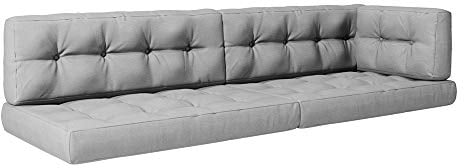 Vicco Palettenkissen Set, Outdoor Kissen, Grau, 5 Teile
