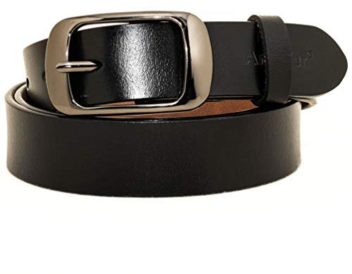 AmyKer Gürtel Damen modernen Gürtel braun schwarz Jeans Kleid Gürtel Geschenkbox Breite 28mm