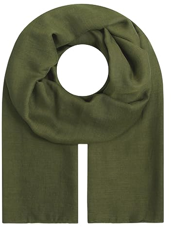 Majea großes Damen-Halstuch Pareo Sarong Tuch Damen Schal Tuch einfarbig uni Schals und Tücher (880011) dark olive