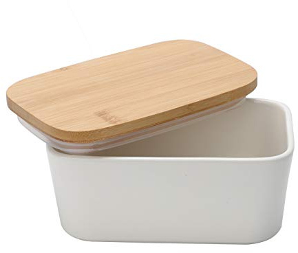 Xpork 500ml Porcelain Lid Box French Butter Pan Insulated Storage Enamel Retro Multifunctional Enamel Butter Pan With Lid Kitchen Storage Tray