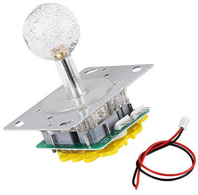 Garosa Multi-Colored LED Joystick, 2 Spieler, 4 bis 8 Wege Betrieb, Bunter beleuchteter Joystick, Kunststoff, Metall