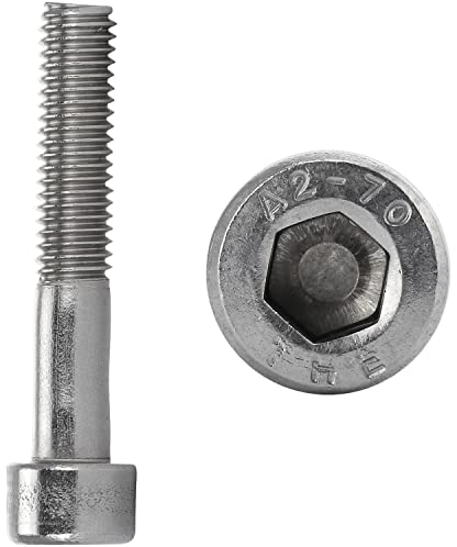 Zylinderschrauben mit Innensechskant M6x80 mm Edelstahl (4 Stück) DIN 912 Zylinderkopf Edelstahlschrauben FASTON®