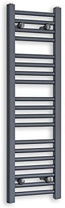Companyblue 300mm Wide ANTHRACITE Sand Grey Heated Towel Rail Radiator Flat Ladder for Stylish Bathroom (1000mm)