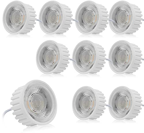 Lex Collective LED Keramik Modul Flach 230V 5W 38° GU10 Warmweiß dimmbar Decken Spots Ersatz (10er Pack)