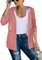 Saloogoe Felpe con cappuccio leggero con zip per le donne felpe con cappuccio a maniche lunghe giacca sottile con cerniera, 01-rosa, Large