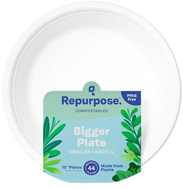 Repurpose Compostable Plates 10in, 44 CT