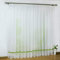 CORLIF Voile Gardine mit Kräuselband transparenter Vorhang mit Satinband Design Schals Fenster Vorhänge Grün BxH 300x170cm 1er Pack