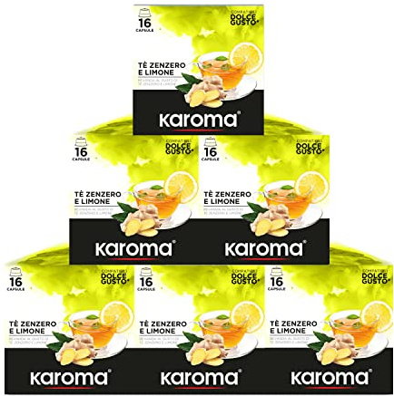 Karoma® capsule compatibili con Nescafè Dolce Gusto (96, Tè Zenzero e Limone)