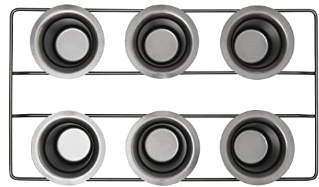 Winfeb Popover-Backform, vertikal, für 6 Tassen, antihaftbeschichtet, inklusive Mini-Bastelpinsel