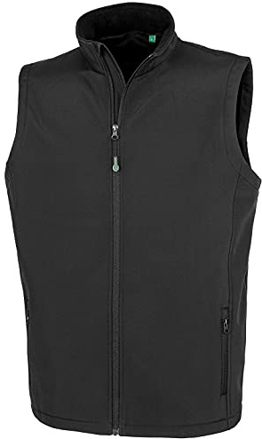 Result Genuine Recycled Men´s Recycled 2-Layer Printable Softshell Bodywarmer Black L (RT902)