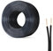 inodiref 10M Cable de Eléctrico de PVC Plano Negro, Flexible Cable Eléctrico 2 Núcleos de Alambre de Cobre, Diámetro Exterior 3.6 MM, Anti-Oxidation, para Instalar Electrodomésticos de Baja Potencia
